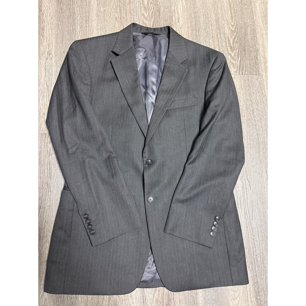 Jos. A. Bank Classic Collection Charcoal Grey Herringbone 100% Wool Blazer 40R
